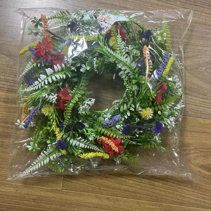 Spring Artificial Wildflower Plastic Wreaths, Door Hangings, Home Decor, Artificial Plants,Artificial Greenery Garland