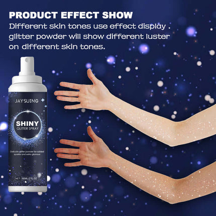 Highlight Shimmer Spray, Film - Forming, Highlight Powder Spray, Skin Tone Brightening, Natural Fit, Suitable for Collarbone, Hair, Clothes, Halloween, Party Nightclub   Jaysuing