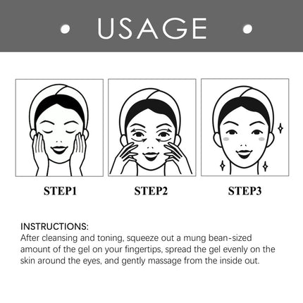 Eye Firming Gel, Tighten Eye Skin, Brighten Complexion, Eye Cream, Reduce Fine Lines, Dark Circles, Deep Hydration   West Month
