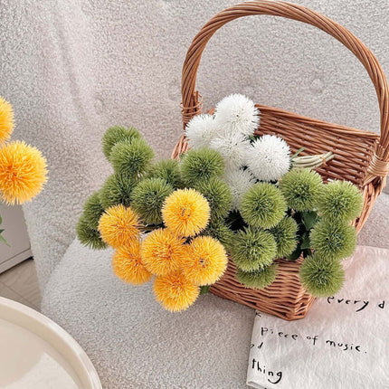 Realistic Dandelion Artificial Flowers for Decor, Plastic Puff Ball ,Onion Ball Fake Flowers, Wedding Bouquet of Flowers, Photography,6pcs Dandelion