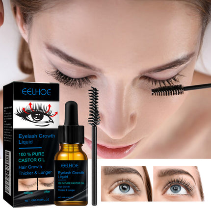 Castor Oil Eyelash Serum, Eyelash Curl, Glossy Long-Lasting Makeup, Mild Formula, Deep Moisturizing, Care Solution, Daily Use EELHOE