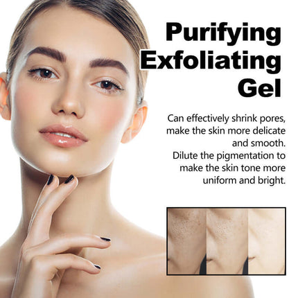 Deep Exfoliating Gel, Gentle Formula, Brighten Complexion, Smooth & Glow Skin,Cleanse Dead Skin & Dirt, Tighten Pores  West Month