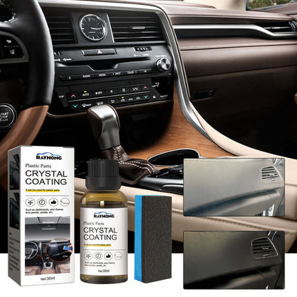 Car Coating,Car Plastic Refurbishment Coating, Stain Isolation, White Restoration, Shine Recovery, Cleaning Dustproof, Polishing Maintenance,Long-last, Coating for Car Interiors, Dashboard, Seats Rayhong