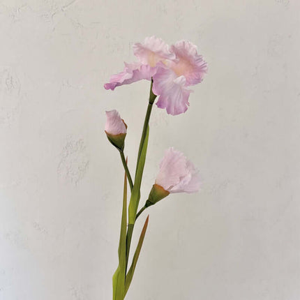 Highly Realistic 3-Head Iris Silk Artificial Flowers for Decoration, Oil Painting StyleArtificial Greenery,Hotel Soft Decoration, Flower Arrangement, Photography Props