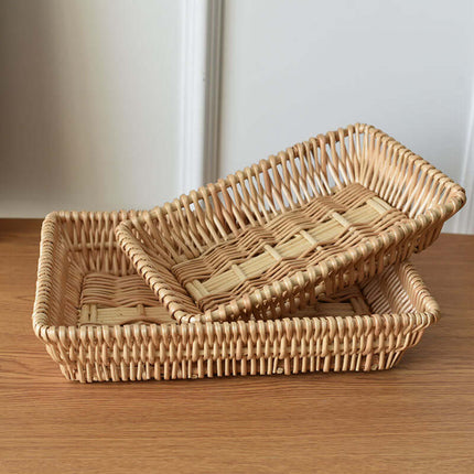 Rattan Storage Basket, Plant materials,Steamed Bun Basket, Fruit Tray, Storage Basket, Decorative Basket, Multipurpose for Clutter/Snacks/Bakery/Home Use