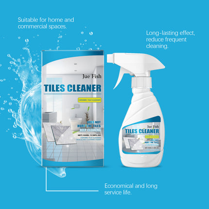 Tile Cleaner, Stubborn Water Scale Removal, High-Efficiency Sterilization, Bathroom Tile & Floor & Marble, Brightening, Strong Stain Remover  Jue-Fish
