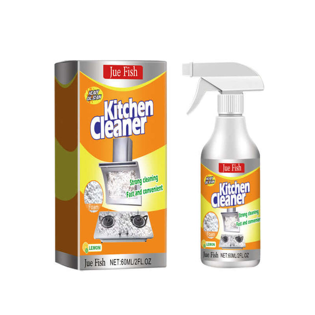 Kitchen Foam Cleaner, Household Kitchen Range Hood Cleaner, Heavy Oil Stain Foam Cleaner, Grease Remover, Remove Stubborn Dirt, Maintain Shine, Reduce Grease and Oil Stains, Easy Cleaning Jue-Fish