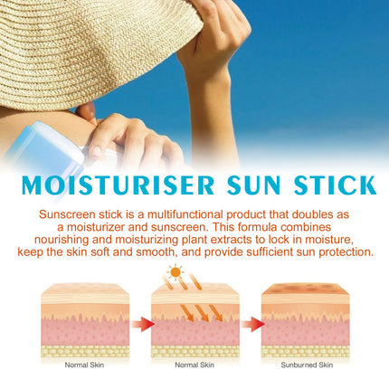Moisturizing Protection Stick, Sun Protection, Refreshing & Non-Greasy, Long-Lasting, Water & Sweat Resistant, UV Protection Cream, Portable Design  Jaysuing