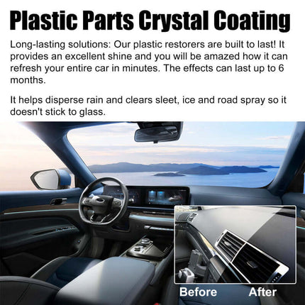 Car Coating,Car Plastic Refurbishment Coating, Stain Isolation, White Restoration, Shine Recovery, Cleaning Dustproof, Polishing Maintenance,Long-last, Coating for Car Interiors, Dashboard, Seats Rayhong