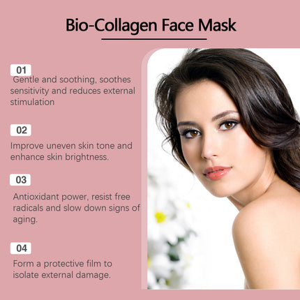 Collagen Mask, Hyaluronic Acid, Facial Care, Plump & Supple Skin, Deep Hydration, Moisture Lock, Long-lasting  EELHOE