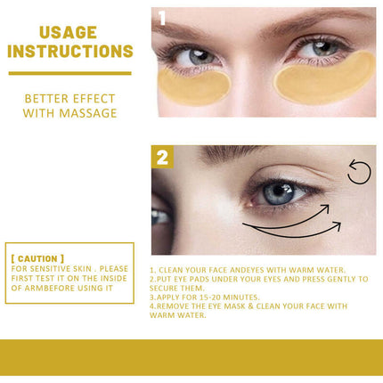 Hyaluronic Acid Eye Mask Patches, Eye Contour Skin Care, Gentle Hydration, Deep Nourishment, Elastic Eye Skin, Soft Lifting Patches, Reduce Wrinkles  EELHOE