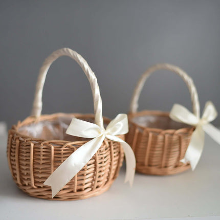 Willow Woven Flower Basket, Handheld Willow Basket, Handmade Natural Flower Basket, Gift Basket, Flower Arrangement Basket, Rattan Storage Basket, Party Serving Tray