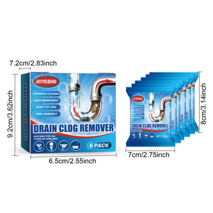 Drain Blockage Removal Powder, Toilet & Kitchen Drain Suitable, Anti-Clogging, Unclogging, Cleaning, Deodorizing Powder, Simple & Quick to Use   Jaysuing