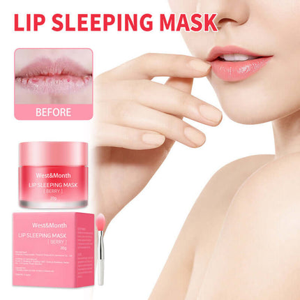 Ladies Jelly Lip Mask, Moisturizing & Hydrating, Lip Lines Lightening, Deep Nourishing, Lip Color Brightening, Chapped Lips Repairing, Easy to Use, Plant Extracts   West&Month