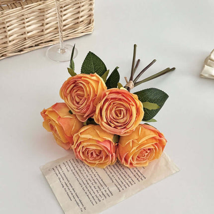 Highly Realistic Silk like Texture Artificial Rose Flowers, Bridal Bouquet,Valentine's Day fake roses,Living Room & Dining Table Decor, Wedding Floral Arrangement