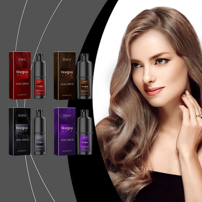 Hair dyeing and shampoo,Gentle And Non-Irritating, No Harm To Scalp, DIY, Long-Lasting And Easy To Color, Clean Scalp, Repair Hair, Increase Gloss, Deep Moisturizing,  Easy to color Hoegoa