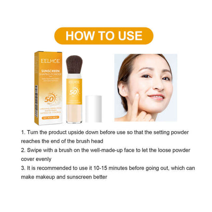 Setting Powder, Daily Makeup, Waterproof & Concealing, Natural & Lightweight, Breathable, Easy Application, Oil Control, Long-Lasting & Smudge-Proof  EELHOE