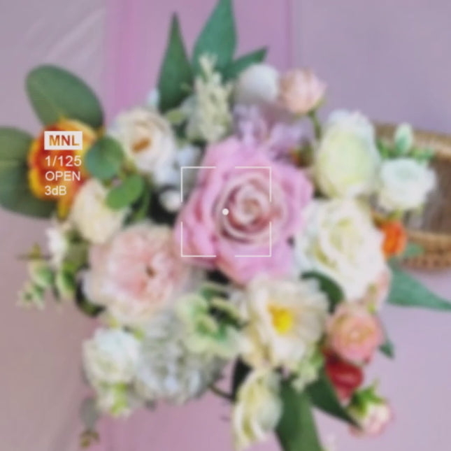Bride Bouquet | Artificial Wedding Flowers Bouquet for Bride &Home Decor- Vibrant Orange Silk Like Floral Arrangement